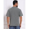 INSPIRE CHIC Men's Retro Distressed Crew Neck Short Sleeve Solid T-Shirts - 3 of 4