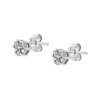 Haus of Brilliance Silver 1/10 cttw Prong Set Round-Cut Trio Diamond Stud Earrings - 3 of 4