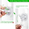 LunaLulinlk Shower Suction Hooks, Suction Cup Shower Razor Holder Reusable Removable Waterproof Suction Cup Hooks hanger 2 Pack - 3 of 4