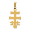 Black Bow Jewelry 14k Two Tone Gold Caravaca Crucifix Cross Pendant - 2 of 4