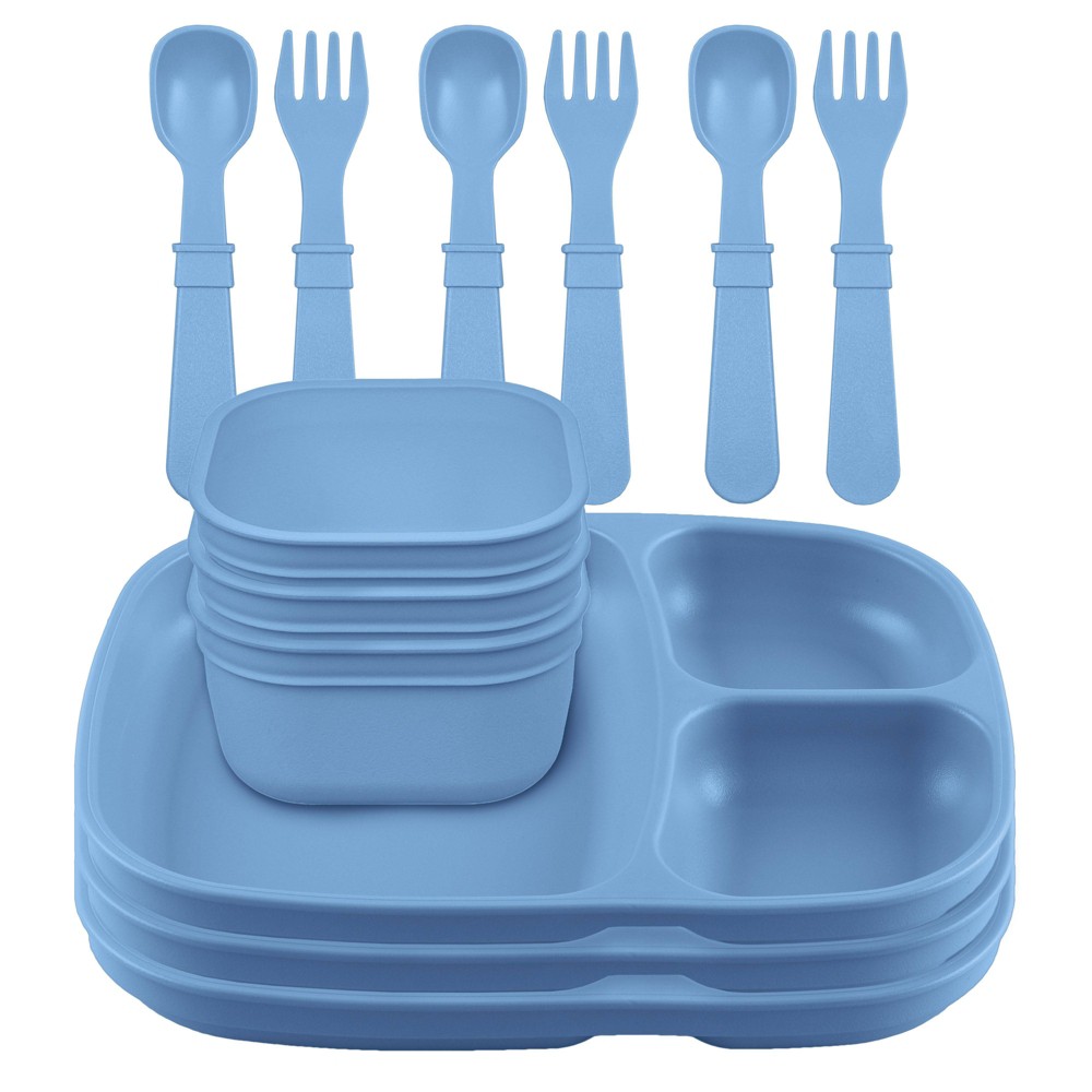 Photos - Other kitchen utensils Re-Play Lunch Set - Denim - 3ct