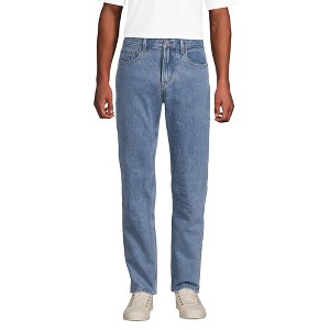 Lands' End Men's Stretch Comfort Waist Classic Fit Flannel Lined Jean - 1 of 4