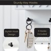 Wall Mounted Mail Organizer with 2 Slots and 3 Hooks – Multiple Finishes – MDF Wood - 3 of 4