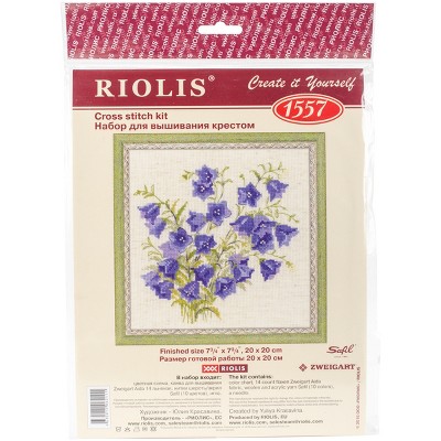 RIOLIS Counted Cross Stitch Kit 7.75"X7.75"-Bellflower (14 Count)