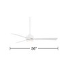 56" Casa Vieja Kali Matte White LED Damp Ceiling Fan with Remote - 4 of 4