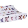 Lambs & Ivy Butterfly Dreams Soft/Cozy Fleece Changing Pad Cover - White - image 4 of 4