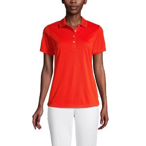 Lands' End Women's Short Sleeve Solid Active Polo - 1 of 2