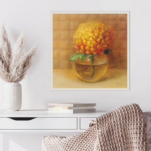 Amanti Art 22"x22" Chrysanthemum in Glass by Danhui Nai Framed Canvas Wall Art Print - image 1 of 4