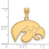 Black Bow Jewelry 14k Yellow Gold Plated Sterling Silver Iowa Hawkeyes NCAA Medium Pendant - 2 of 3