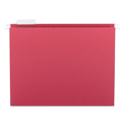 Smead Hanging File Folders 1/5 Tab 11 Point Stock Letter Red 25/Box 64067