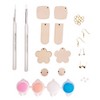 Faber-Castell Painted Wood Earrings: Multicolored Art & Craft Tool Set, 30 Pieces, Includes Brushes, Wood Material - 2 of 4