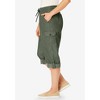 Woman Within Plus Size Petite Convertible Length Cargo Capri/Bermuda - 4 of 4