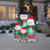 Gemmy Christmas Airblown Inflatable Pajama Snowman Family Scene, 7 ft Tall, Multicolored - 2 of 2