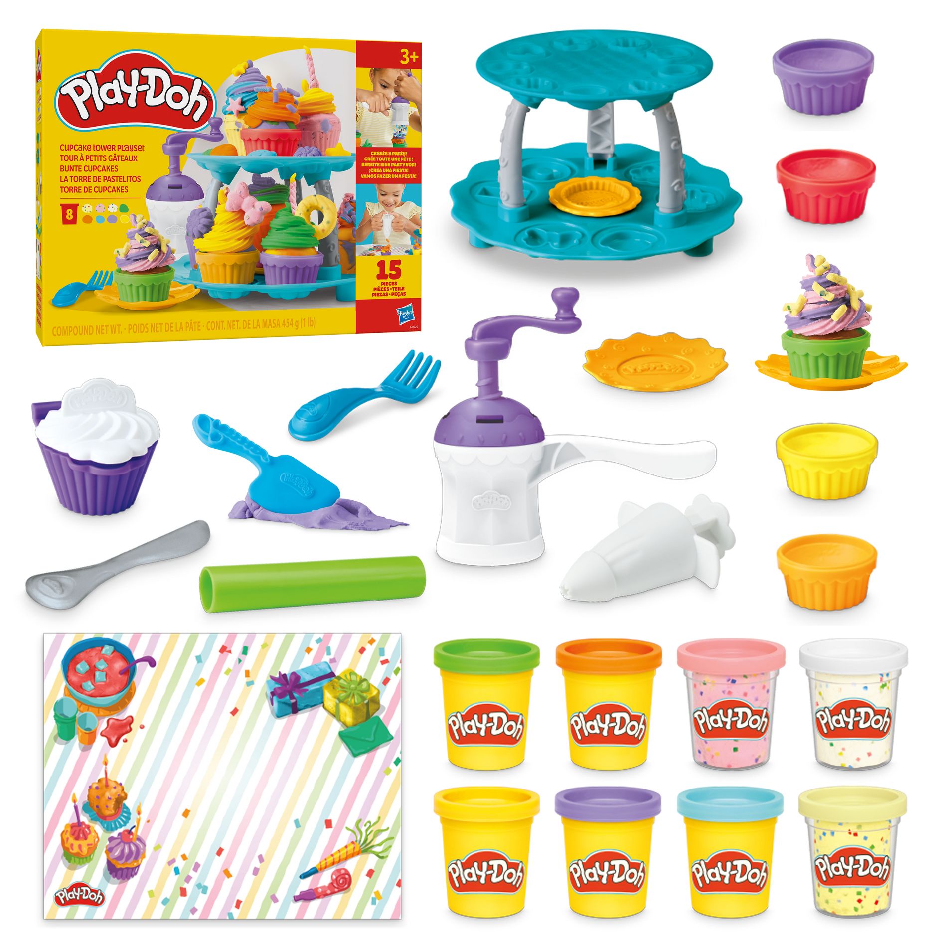 Play-Doh Cupcake Tower Playset - 23pc, Christmas Gifts for Kids'