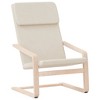 vidaXL Relaxing Chair Cream Fabric - 2 of 4