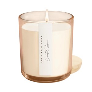 Sweet Water Decor Coastal Lemon Tinted Glass Jar Candle - 12oz - 1 of 3