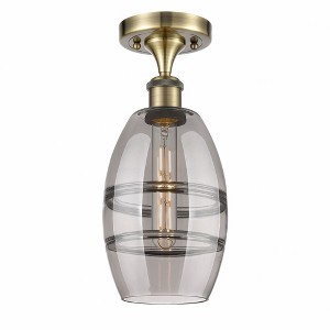 Vaz - 1 Light Semi-Flush Mount In Industrial Style-9.38 Inches Tall and 5.88 Inches Wide - 1 of 1