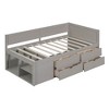 NicBex Twin Size Wooden Daybed, Modern Sofa Bed Frame with 4 Storage Drawers and 3 Open Shelves for Boy and Girl - 4 of 4