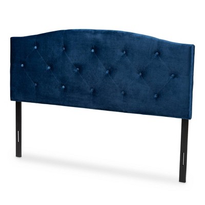 Leone Velvet Fabric Upholstered Headboard - Baxton Studio