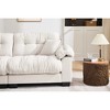 90.1'' Chenille Pleated 3-Seater Sofa with Dense Foam Cushion and Spring Support - 4 of 4