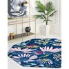 Unique Loom Bloom Daisy Floral Indoor Woven Area Rug - 4 of 4
