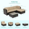 Sonkuki 5 Pieces Patio Conversation Set with Ottoman Sectional Sofa Set - 3 of 4