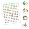 Big Dot of Happiness 90th Birthday - Cheerful Happy Birthday - Ninetieth Round Candy Sticker Favors - Labels Fits Chocolate Candy (1 sheet of 108) - 2 of 4