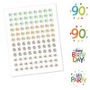 Big Dot of Happiness 90th Birthday - Cheerful Happy Birthday - Ninetieth Round Candy Sticker Favors - Labels Fits Chocolate Candy (1 sheet of 108) - image 2 of 4