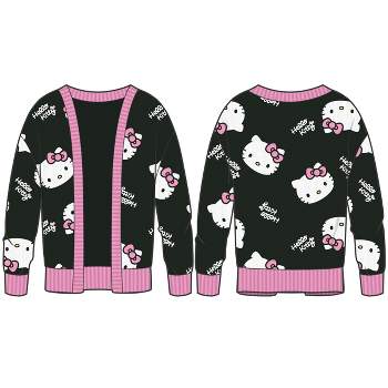 Women's Officially Licensed Hello Kitty Relaxed Fit Knit Cardigan