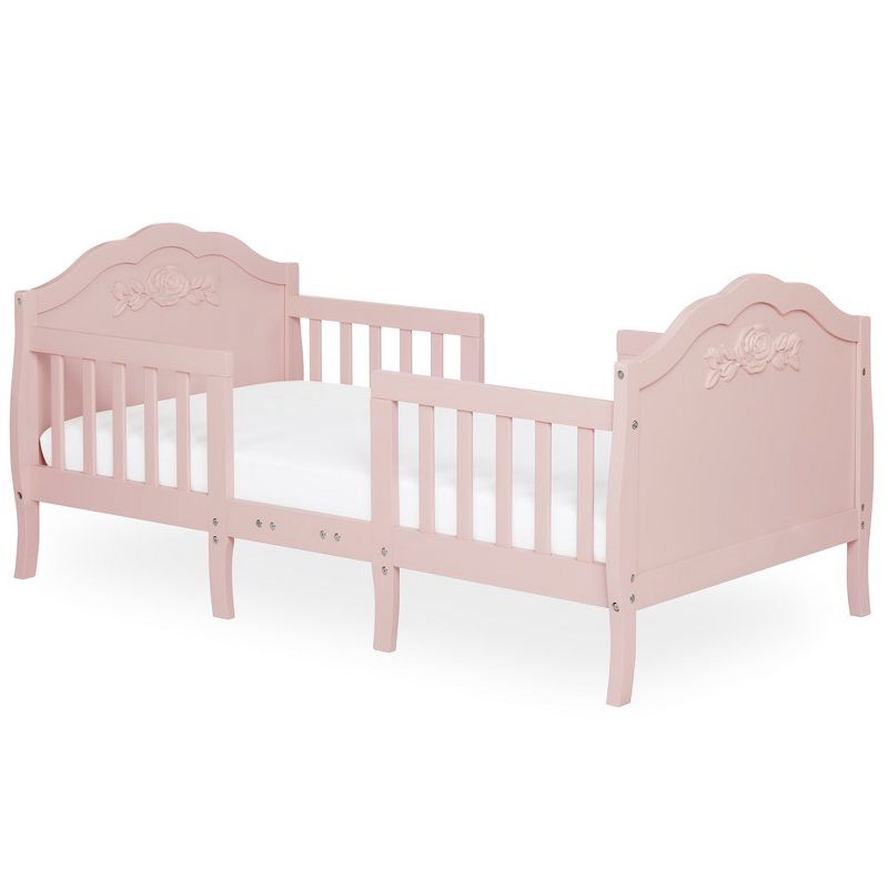 SweetPea Baby Rose 3-in-1 Convertible Toddler Bed in Lavender with New Zealand Pinewood White Safety Rail, 3 of 12