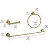 Elegant Lighting Alma 3-Piece Bathroom Hardware Set in Brushed Gold - 2 of 4