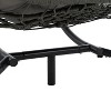 Sapphtopaz Porch Swing Egg Chair Outdoor Wicker Swing Chair Hanging Basket Chair with Cushion and Hanging Stand for Garden, Indoor, Terrace - 4 of 4