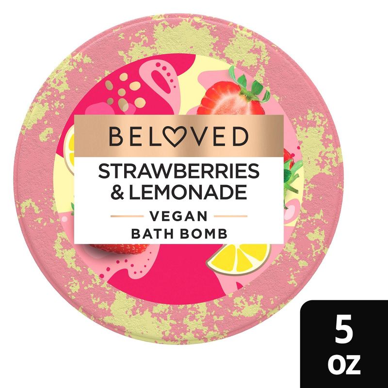 Beloved Strawberries &#38; Lemonade Bath Bomb - 5oz, 1 of 6