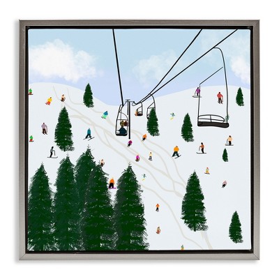 Stupell Industries Ski Lift Mountain Landscape, 25" x 25"