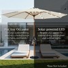 Best Choice Products 10ft Solar LED Lighted Outdoor Woodgrain Pattern Steel Market Patio Umbrella - 4 of 4