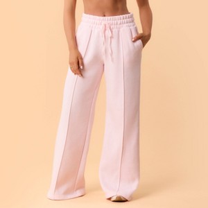 Blogilates Women's Travel Trouser High-Rise Wide Leg Sweatpants - 1 of 4