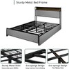 LOVMOR Full Queen King Size Platform Bed Frame with LED Lights, Charging Station, No Box Spring Needed, Easy Assemble - 4 of 4