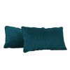 Factory Direct Partners Kids' Novelty Soft Density 20"x12" Lumbar Microfiber Pillow with Piping Peacock Green - 3 of 4