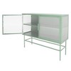 Modern Console Table with Fluted Glass Doors and Adjustable Shelf for Dining and Living Room Storage - 4 of 4