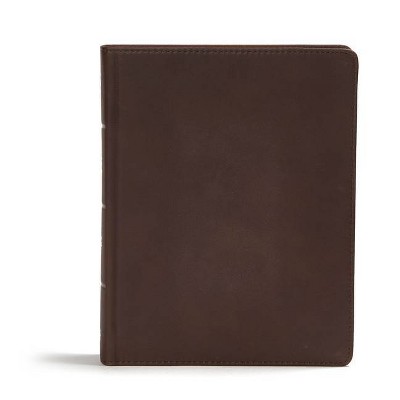 CSB Study Bible, Brown Genuine Leather - by  Csb Bibles by Holman (Leather Bound)