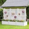 PexFix 72.8 in. H x 37.4 in. W White Rectangle PVC Wall Planter Box with Trellis for Climbing Plants - 3 of 4