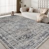 Washable Rug Distressed Vintage Medallion Rug with Non Slip Backing - 2 of 4