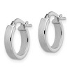 Black Bow Jewelry 3mm x 13.5mm (1/2 Inch) Polished 14k White Gold Huggie Style Hoops - 2 of 4