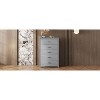 Okak Wooden 5-Drawer Tall Dresser for Bedroom Retro Country Style, Chest of Drawers Closet Storage Cabinet Organizer for Living Room, Hallway - 4 of 4