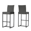 Coolbibila-Set Of 2 Barstool, Bar Chair High For Outdoor, Polyethylene Rattan Bar Chair Stool, Modern Bar Chair, Bar Chair With Back - 3 of 4