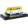 1960 Volkswagen Delivery Van USA Model White and Yellow with Graphics and White Interior 1/64 Diecast Model Car by M2 Machines - 2 of 3