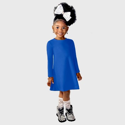 City Threads Long Sleeve Soft 100% Cotton Baby Rib Long Sleeve Dress - USA-Made for Girls/Baby/Toddler