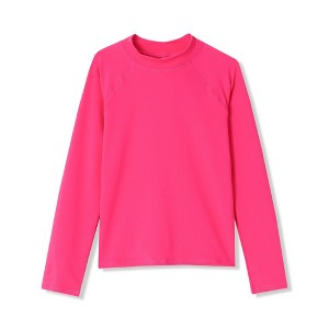Lands' End Kids Long Sleeve Mock Neck UPF 50 Swim Rash Guard - 1 of 2
