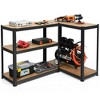 Tangkula 1/2/3/4PCS 72" Metal 5-Tier Garage Storage Rack Shelf Adjustable Freestanding Black - 3 of 4