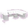 vidaXL 10 Piece Patio Sofa Set with Cushions Beige and Cream Poly Rattan - Without Table - 3 of 4